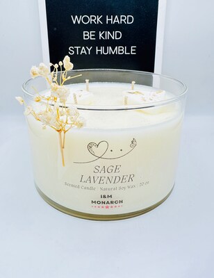 Sage Lavender I Soy Candle I 20 ounces - image1